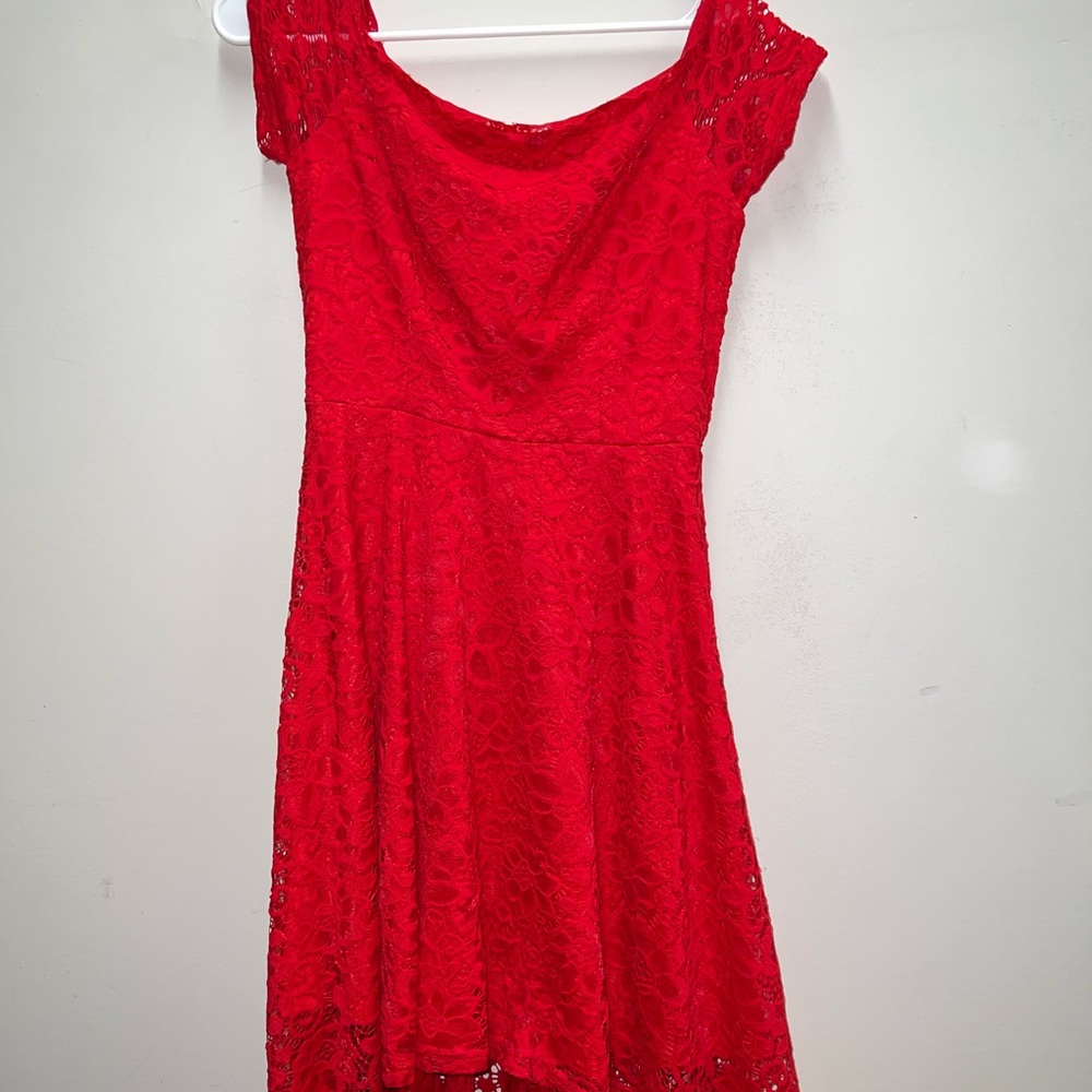 Red event dress